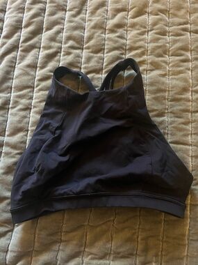 Lululemon High-Neck Black Sports Bra - size 6